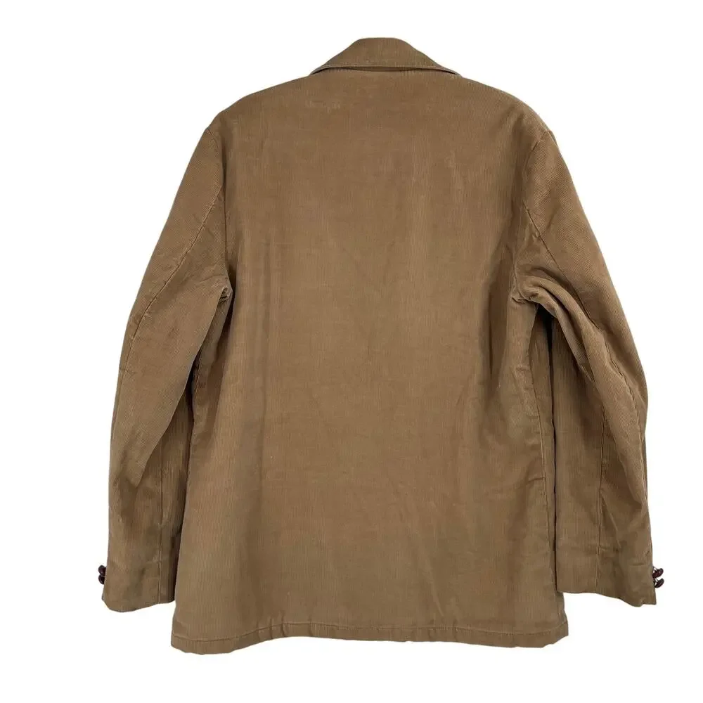 Vintage English Squire Corduroy Sherpa Equestrian Chore Jacket Men’s Size 40L